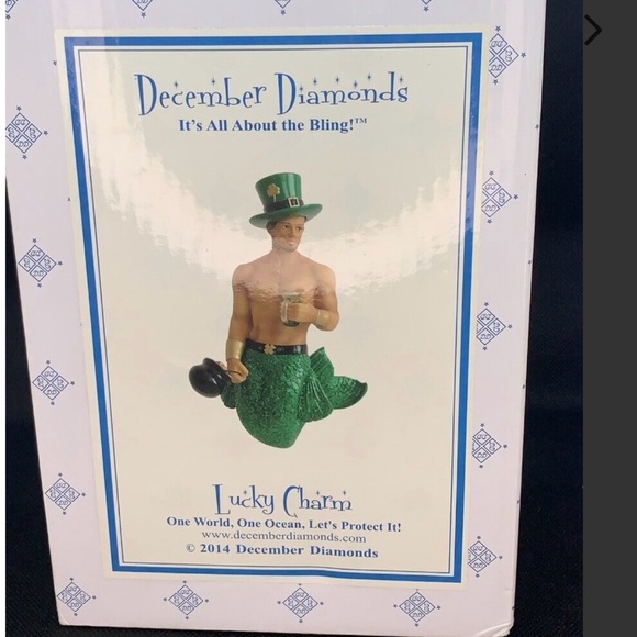 Lucky Charm Merman Figurine Rare - Green